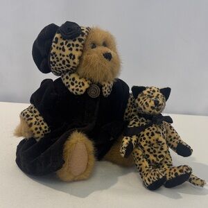 Boyds Bears Black and Leopard Plush Toy Duo